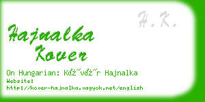 hajnalka kover business card